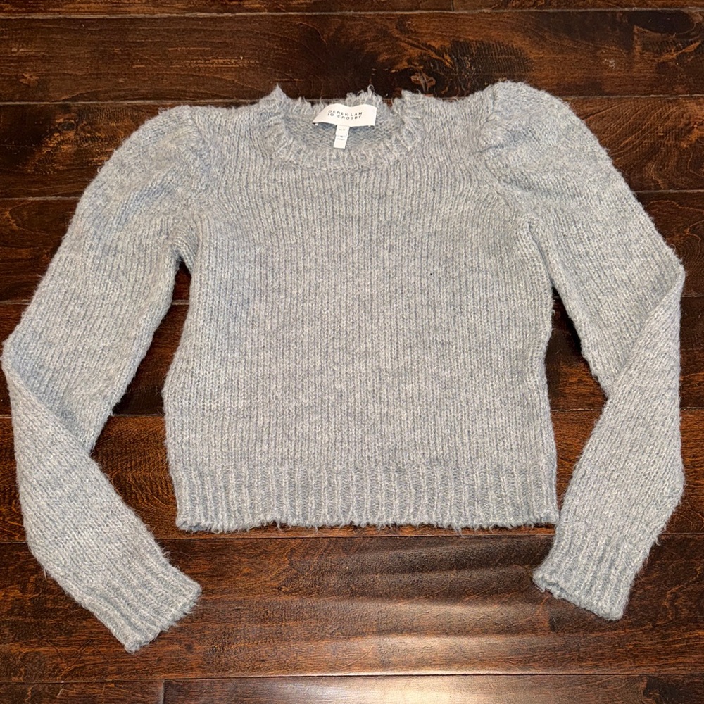 Derek Lam 10 Crosby Light Gray Crew Neck Sweater